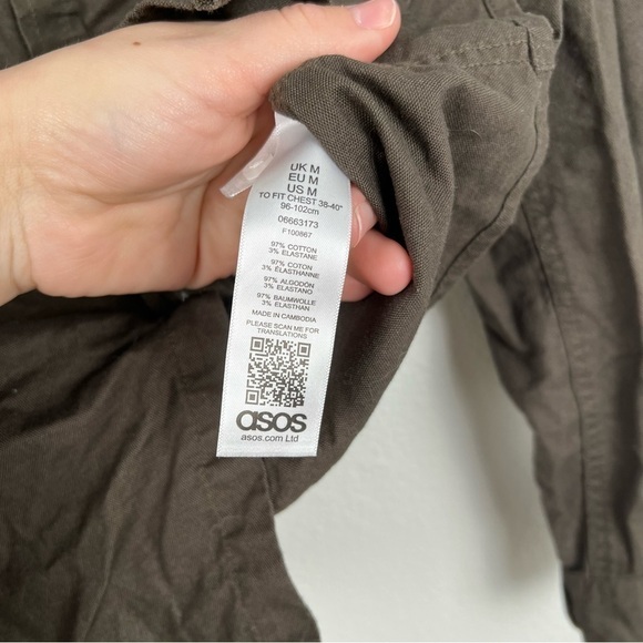 ASOS Mens Button Up Shirt Sz M - Picture 4 of 6